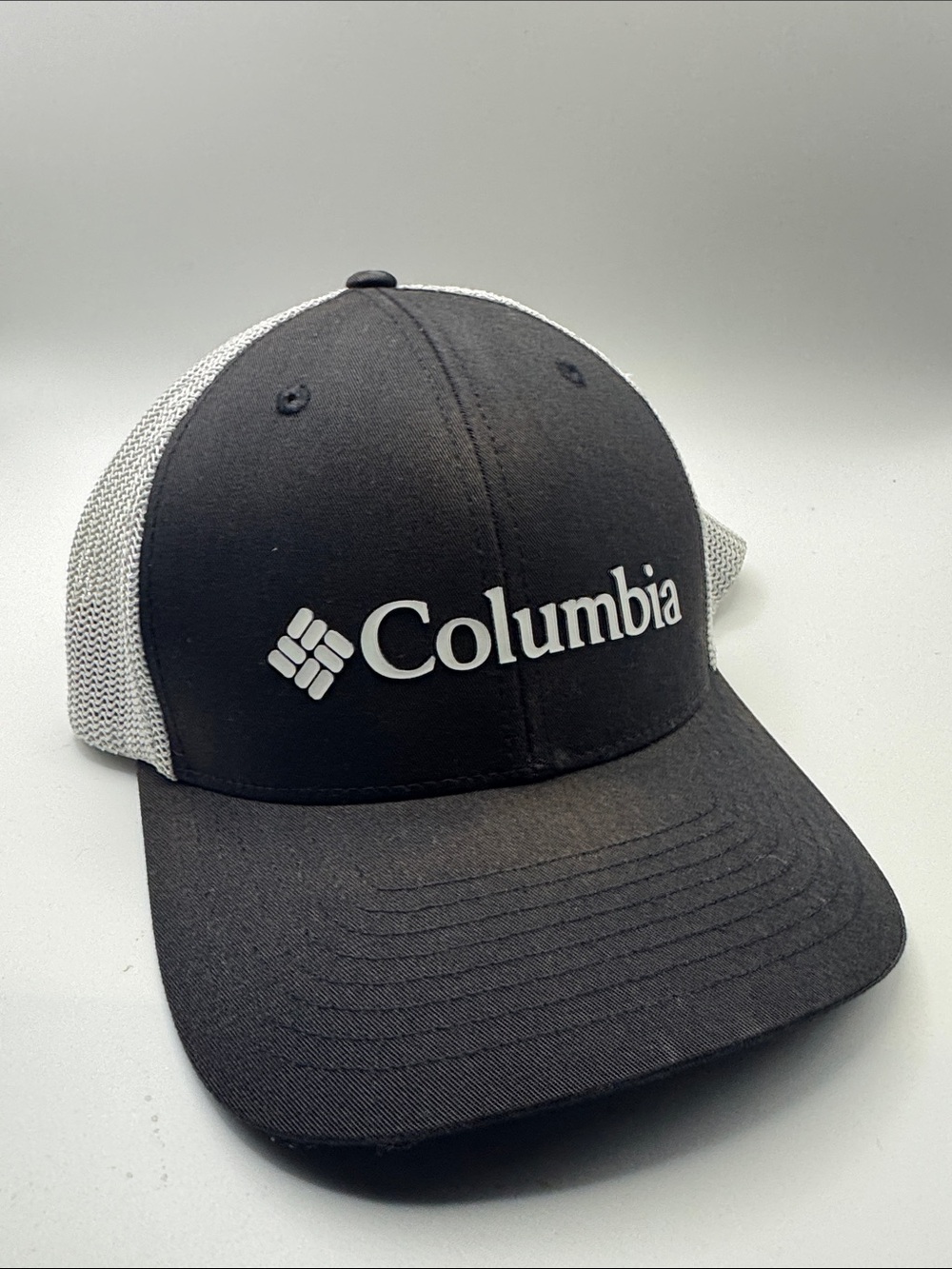Columbia Black and White Mesh Trucker Hat